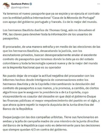 Campaña de Abelardo de la Espriella pidió investigar a Petro y a la DNI por presuntas “chuzadas” en su contra