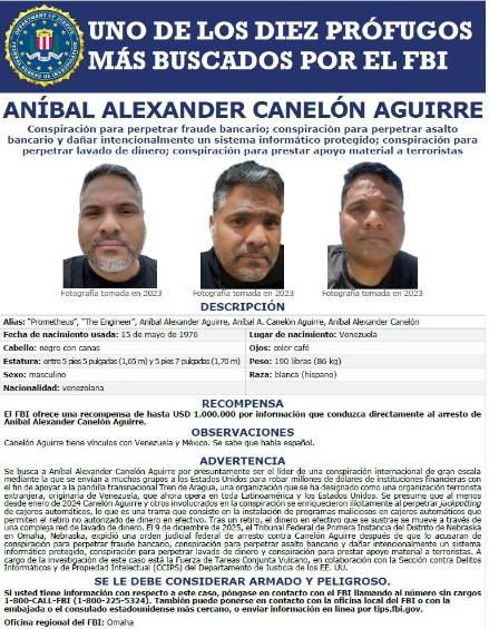 Cayó en Venezuela “El Ingeniero”, uno de los más buscados por el FBI: ofrecían US$1 millón por su paradero