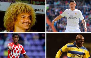 Jhon Arias sería el sexto colombiano en vestir “la 10” en Europa. FOTOS: Getty y tomadas de X @viejaguardiaEA @footballmemorys