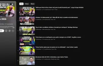 Playlist en YouTube de entrevistas de EL COLOMBIANO a candidatos al Senado, la Cámara y las diferentes consultas internas, previo a las Elecciones 2026. Foto: captura de pantalla YouTube