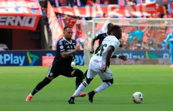 Jarlan Barrera se estrena como titular con el Poderoso en el duelo ante La Equidad en el Atanasio Girardot. FOTO ESNEYDER GUTIÉRREZ