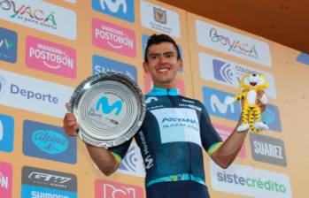 El ciclista colombiano Harold Tejada, que corre para el equipo kazajo Astana, fue el ganador de la segunda etapa del Tour Colombia 2.1 2024. FOTO: CORTESÍA FEDECICLISMO 