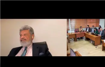La audiencia se desarrolla en los juzgados de Paloquemao en Bogotá. FOTO CAPTURA DE PANTALLA