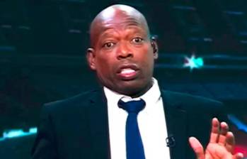 Faustino Asprilla durante uno de los programas de ESPN. PANTALLAZO ESPN