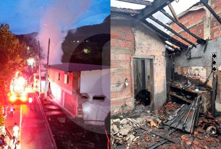 Incendio dejó “en la calle” a dos familias de La Pintada; damnificados buscan solidaridad