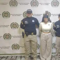 Ciudadana venezolana capturada por delitos cometidos en República Dominicana. Está a la espera de extradición. FOTO: ALCALDÍA DE MEDELLÍN