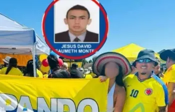 El hombre fue visto durante la previa al partido entre la Selección Colombia y la Selección Brasil por la Copa América en julio de este año. FOTO: Redes sociales