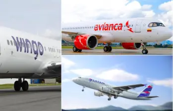 El cielo de la aviación en Colombia y la región muestra tres estrategias distintas: expansión arriesgada de Avianca, disciplina financiera de Latam y eficiencia operativa Copa, sombrilla de Wingo. FOTO: Cortesía.