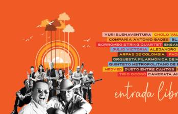 Las entradas a los conciertos del Ibague Festival serán gratis. IMAGEN: SITIO WEB IBAGUÉ FESTIVAL