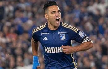 El delantero samario Radamel Falcao García, de 40 años, regresó a Millonarios en enero de este año para su “último baile”. FOTO colprensa