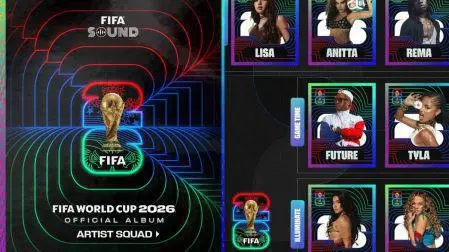 Los Ángeles Azules, Belinda, Nathanael Cano y Alejandro Fernández son algunos de los artistas que hacen parte del álbum. FOTO: FIFA