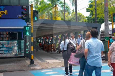 Semáforos con sonido y pantallas LED entraron en operación en el área central de Envigado