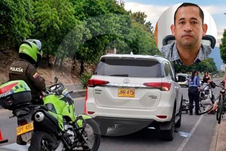 ¡Lo que faltaba! Secretario de Seguridad Ciudadana de Cúcuta protagonizó accidente con tres ciclistas