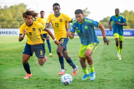 Selección Colombia empató sin goles contra Ecuador en su debut en el Sudamericano Sub 17 de Paraguay