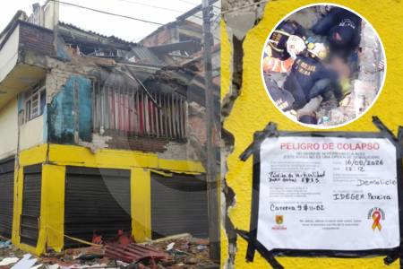 Así rescataron a dos personas entre los escombros de casa afectada por el terremoto que colapsó en Pereira