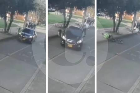 Así fue el ataque en el que conductor de una camioneta atropelló a un ciclista en Bogotá y luego se fugó