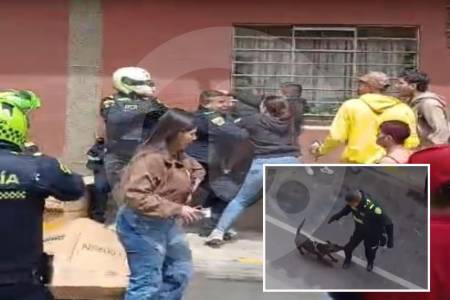 Police shot a dog that attacked him and the neighborhood rose up to protest, it happened in Rionegro