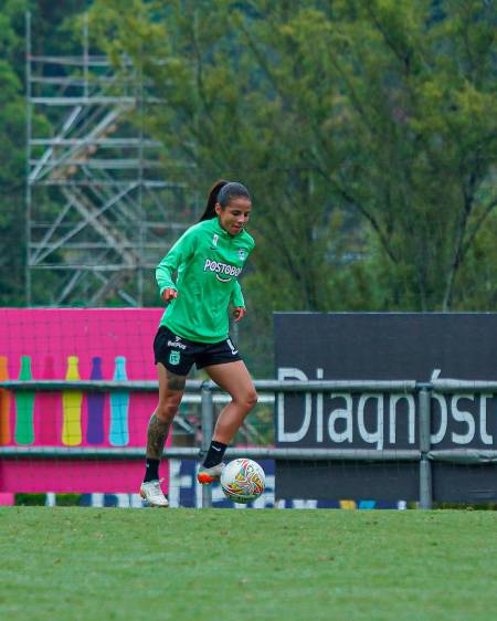Geraldine Cardona destila calidad, esa misma que han tenido Mateo y Edwin en sus carreras futbolísticas. FOTO cortesía atlético nacional 