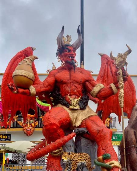El Diablo del Carnaval 2023 fue hecho por el artista Diego Armando Guapacha Jurado, riosuceño de Bonafont. Foto: Freddy López García.