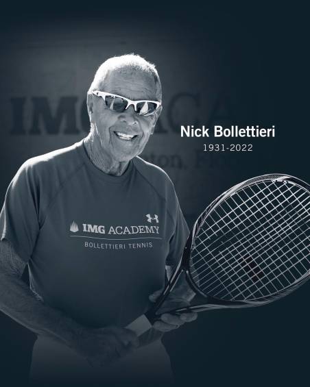 Nick Bollettieri exentrenador que murió en Estados Unidos fue un formador de grandes tenistas mundiales, entre ellos, varios exnúmero uno del mundo. FOTO TOMADA @IMGATennis