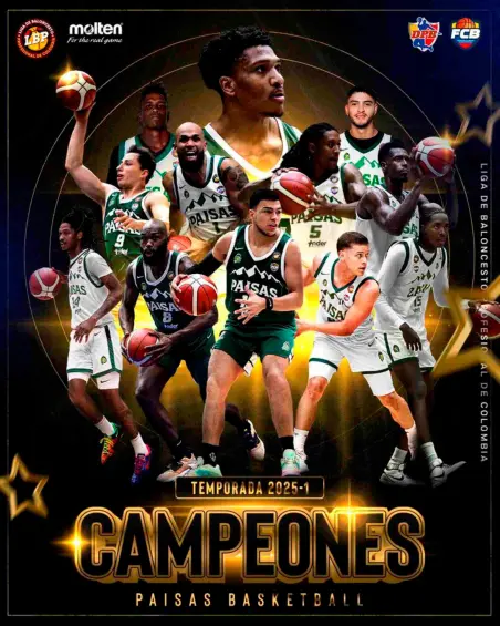 ¡Campeones! Paisas ganó la serie final 3-0 ante Caimanes y es el nuevo rey de la Liga Profesional de baloncesto