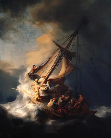 La pintura Cristo en la tormenta en el mar de Galilea de Rembrandt fue una de los obras robadas en el museo de Boston en 1990. Se cree está en manos de la mafia. Foto cortesía. 