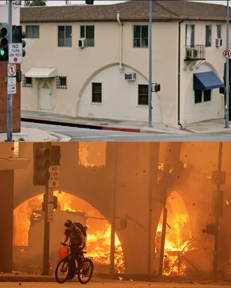 El antes y después en Los Ángeles, California, tras los incendios. FOTO: Tomada de Instagram @Architecturediscuss