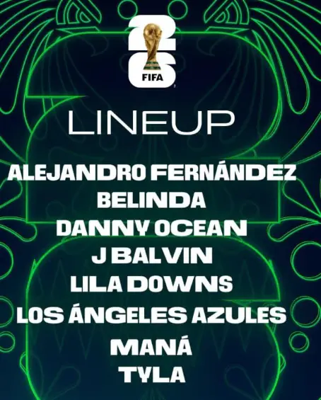 Estos son los artistas que estarán en la inauguración del Mundial de la FIFA 2026. FOTO: Gianni Infantino vía Instagram.
