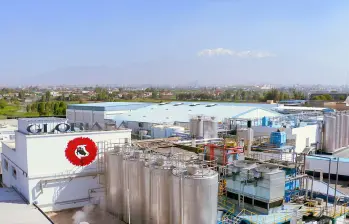 Planta de producción de lácteos en Cogua, Cundinamarca, donde el Grupo Gloria apagó sus equipos y calderas tras anunciar el cierre definitivo de la operación. FOTO GRUPO GLORIA