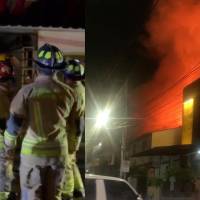 Las autoridades investigan las causas del incendio; sin embargo, no se descarta que haya sido producto de un globo de mecha. FOTO: Cortesía Alcaldía de Rionegro