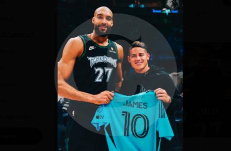 James Rodríguez, invitado especial de los Minnesota Timberwolves en la NBA, ¡Qué crack!
