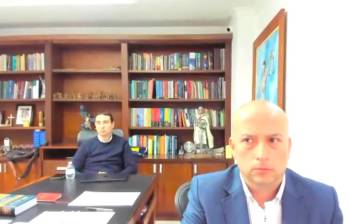 Juan David Palacio (atrás) es reconocido como ficha de Daniel y Miguel Quintero en el Área Metropolitana en el periodo 2020-2023. FOTO: JCaptura de video