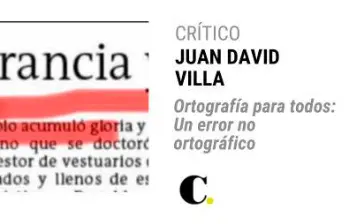 Ortografía para todos: Un error no ortográfico