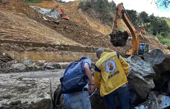 Una de las emergencias evaluada por los técnicos del Dagrd en Medellín. FOTO: Cortesía