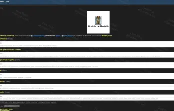 En internet, circularon versiones de un supuesto ataque digial contra el Distrito de Medellín FOTO: Cortesía @DarkWebInformer