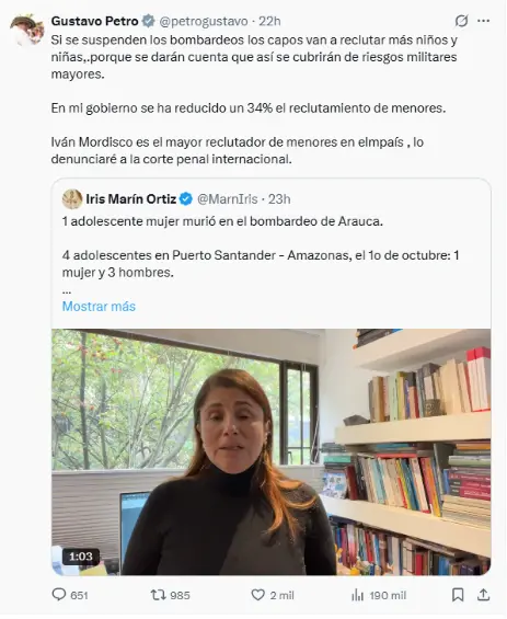 Noticias falsas, defensa de bombardeos y hasta ínfulas con videos hechos con IA: los 74 trinos de Petro el puente festivo