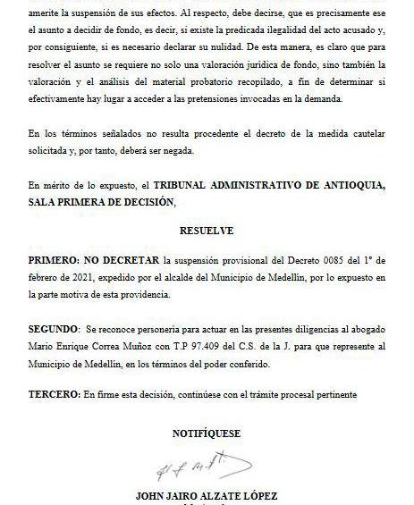 Tribunal de Antioquia negó a exgerente de EPM el regreso a su cargo