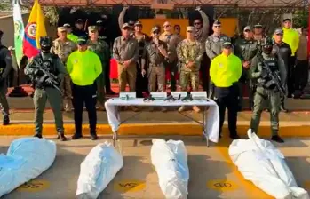 Abelardo de la Espriella presentó el resultado de la operación contra “Bendito Menor” en Riohacha, La Guajira. IMAGEN TOMADA DE VIDEO.