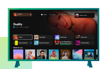 El nuevo diseño de la interfaz de Spotify en TV. FOTO Cortesía 