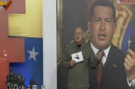 Durante su programa Con el Mazo Dando, Diosdado Cabello arremetió contra Nayib Bukele, acusándolo de “secuestrar” a 252 venezolanos y calificándolo como “cobarde” y “rata”. Imagen tomada de, captura de pantalla de emisión. 
