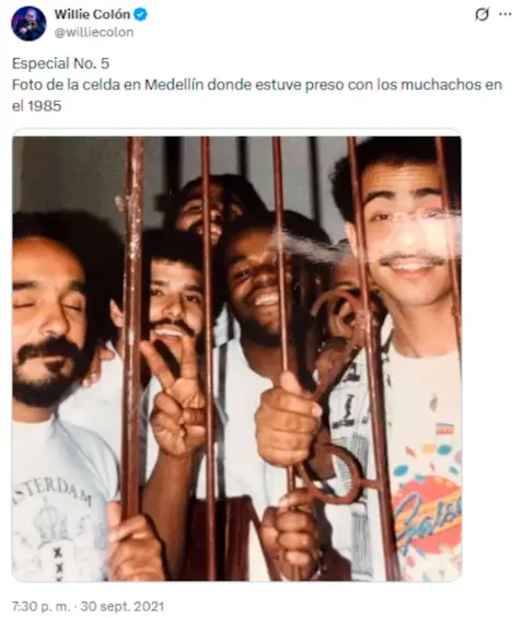 El día que Willie Colón fue arrestado con su orquesta en Medellín; la experiencia hasta inspiró una canción
