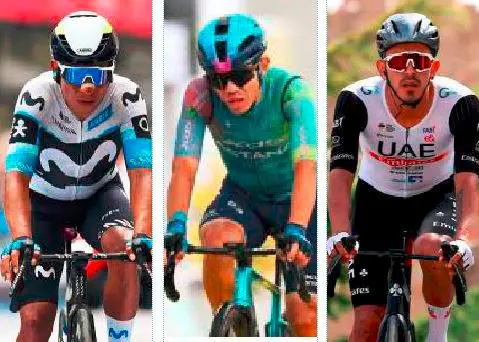 Nairo Quintana renovó su contrato con Movistar hasta 2026; es el corredor colombiano más veterano en el World Tour. Sergio Higuita, tras superar lesiones y enfermedades, viene recuperando nivel, y Juan Sebastián Molano se mantiene sólido en el mejor equipo del momento, el UAE. FOTOS<b><span class="mln_uppercase_mln"> getty</span></b>