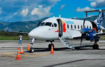 El avión de la aerolínea Satena, de la empresa Beechcraft de fabricación gringo, con matrícula HK4709. FOTO SATENA