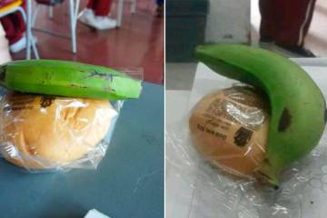 Esta fue la ración que recibieron algunos estudiantes en Abejorral. FOTO: CORTESÍA