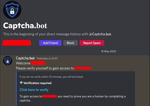 Ejemplo de enlace malicioso generado por un bot de Discord.