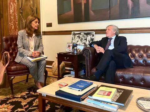 Reunión de Ramírez y Luis Almagro, secretario general de la OEA. FOTO: Cortesía