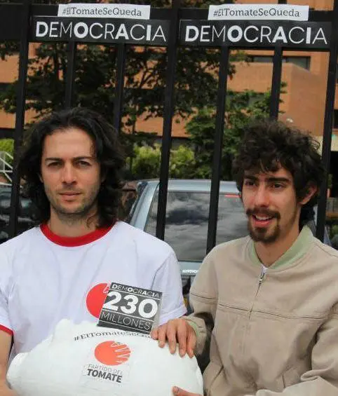 Daniel Quintero y Juan Carlos Upegui en el partido del Tomate.