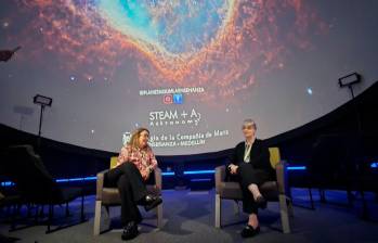 Conversamos en el Planetario de La Enseñanza con la madre superiora Beatriz Acosta. FOTO EL COLOMBIANO