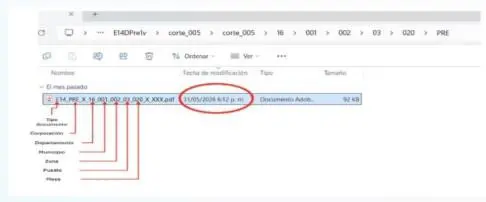 Los registros de horas de digitalización y descarga de los formularios se encuentran debidamente consignados en la metadata de los archivos para descarga masiva, dispuestos tanto para las campañas políticas como para los órganos de control, las misiones de observación y las auditorías. Asimismo, esta información queda consignada en las bitácoras internas (logs) de la Registraduría Nacional del Estado Civil, conforme a los procedimientos de trazabilidad institucional vigentes.