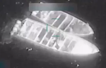 Ataque en el Pacífico Oriental realizado por Estados Unidos el 27 de octubre de 2025. FOTO: Captura de pantalla